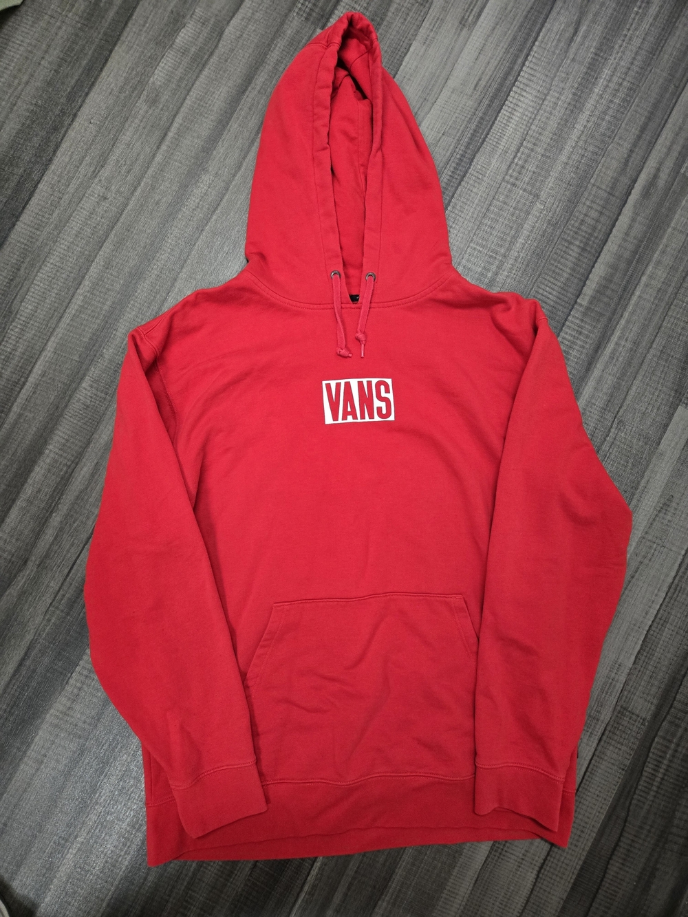 Vans Men's XXL Red Pullover Hoodie - Classic Box Logo